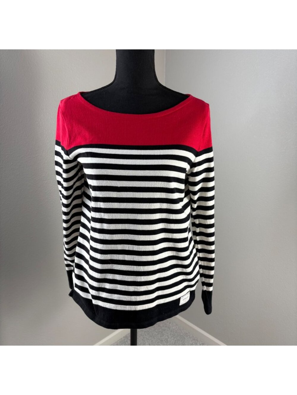 Talbots Slope Striped Top Womens Medium 100% Cotton Nautical Preppy